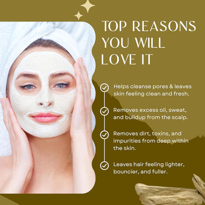 Bliss of Earth Multani Mitti Powder for Face | Natural Multani Mitti for Hair & Skin | Exfoliates, Soothes, Nourishes, Smoothens Skin & Supports Scalp Health | 100 gm