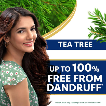 Himalaya Anti-Dandruff Tea Tree Shampoo, Removes up to 100% Dandruff, Soothes Scalp & Nourishes Hair, with Tea Tree oil and Aloe Vera, for men and women, 180ml