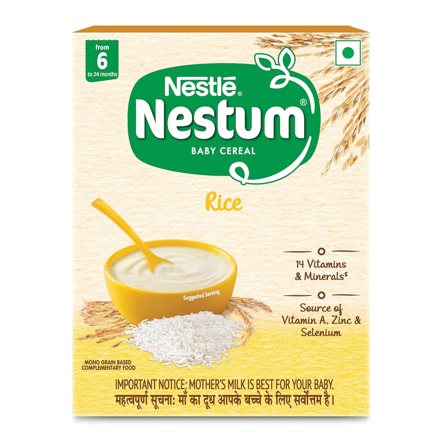 Nestum Baby Cereal â€“ From 6 to 24 Months, Rice, 300g/325g, Bag-in-Box Pack (weight may vary)