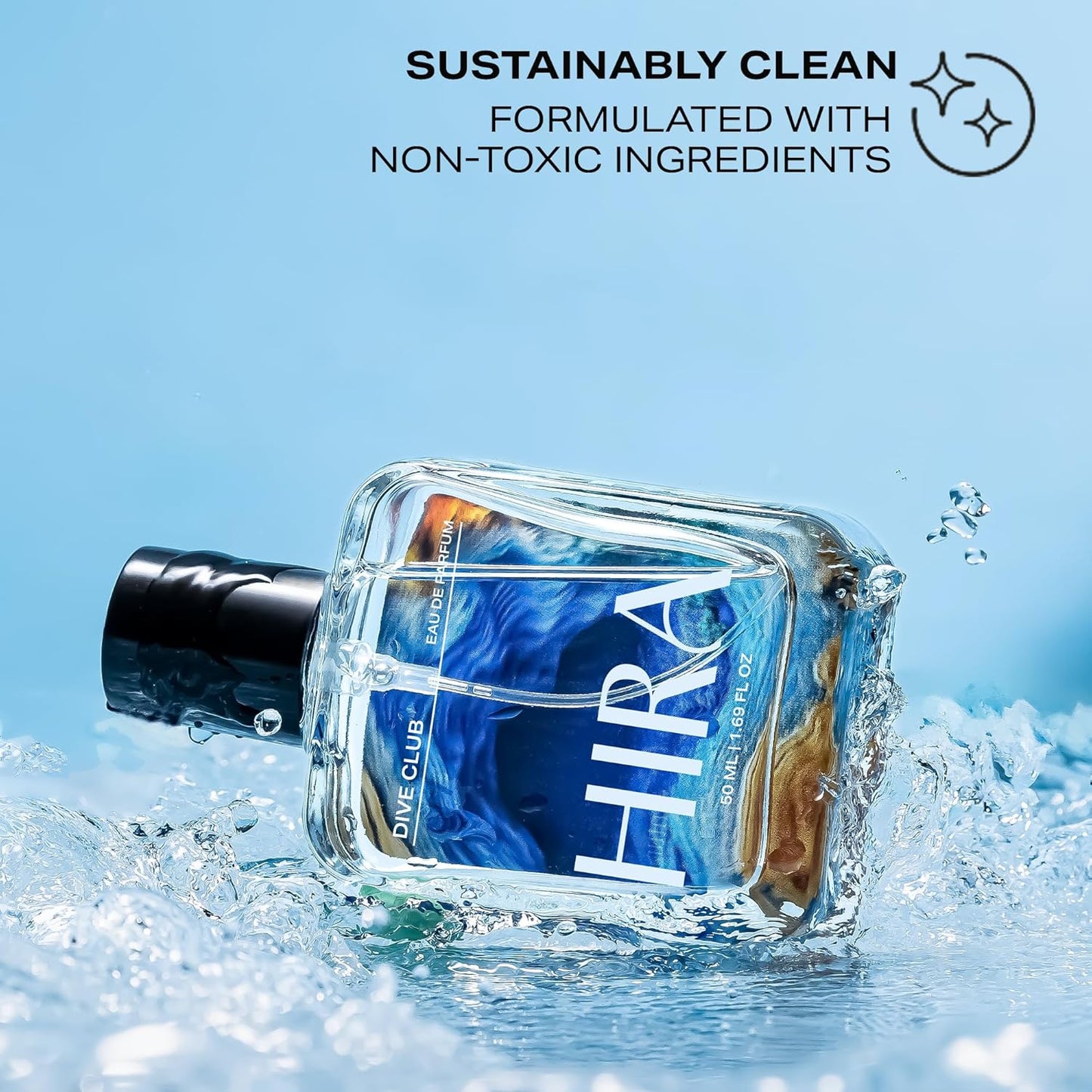 HIRA Dive Club Perfume for Men 50ml | 12 Hours Long Lasting Eau De Parfum Premium Luxury Smell | Best Men Perfume with Woody, Musky & Spicy Scent | Bold Night-Out & Date Night Fragrance | Gifts for Men, boyfriend