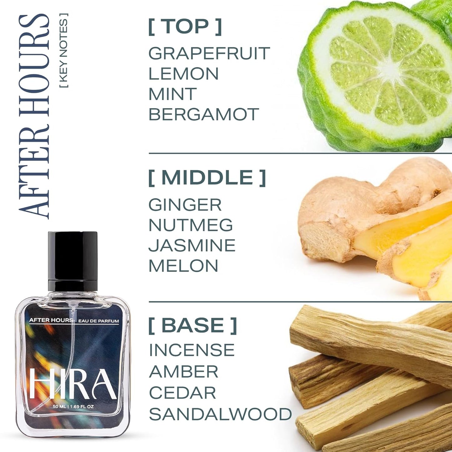 HIRA After Hours Perfume for Men | Perfume for Men Long Lasting Smell | Best Men Perfume with Fresh & Woody Notes | Bold Night-Out & Date Fragrance | 50ml Eau De Parfum for Men