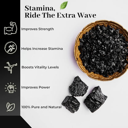 Health Veda Organics Original Gold Shilajit with Ashwagandha, Safed Musli, Gokharu & Kesar, +10 Ayurvedic Herbs, Build Muscle Mass - 60 Veg Capsules
