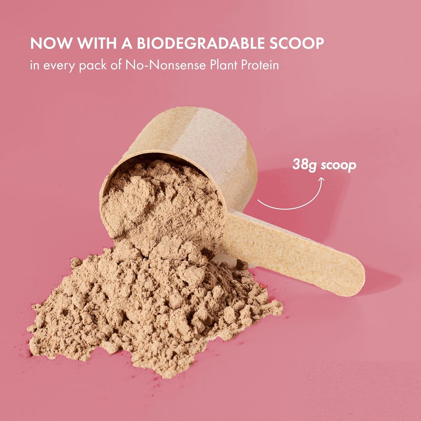 Cosmix No-Nonsense Plant Protein | 23 Protein/Serve, 500g Pouch | Mahabaleshwar Strawberry | Plant Based Protein, Pea & Rice Isolate | Clean, Easy to Digest | All Essential Amino Acids