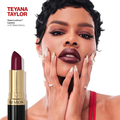 Revlon Super Lustrous Lipstick, Creamy Formula For Soft, Fuller-Looking Lips, Moisturized Feel, 806 Electric Melon, 0.15 oz