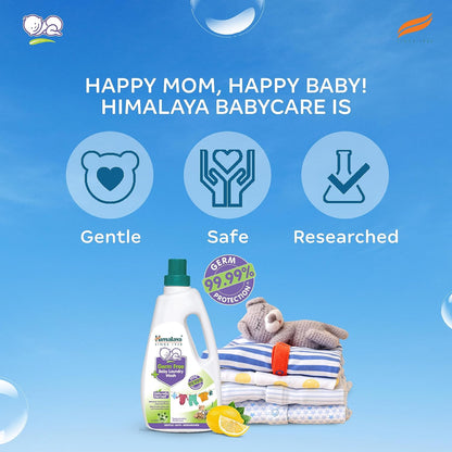 Himalaya Germ Free Baby Laundry Detergent Liquid 1 L (Refill Pouch) | Plant Based Cleansers & Biodegradable Ingredients | Dermatologically Tested