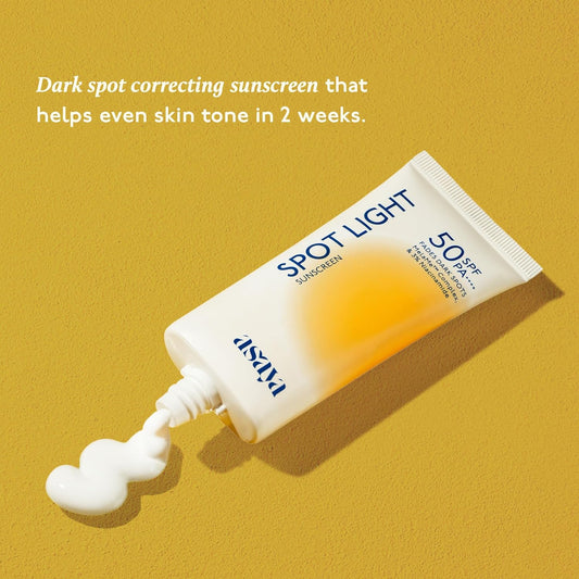 ASAYA | Spot Light Depigmenting Sunscreen SPF 50 PA++++ | In-VIVO Tested | Niacinamide + Licorice Extract | Oil-Free, No White Cast, Daily Sunscreen For All Skin Types | 50 g