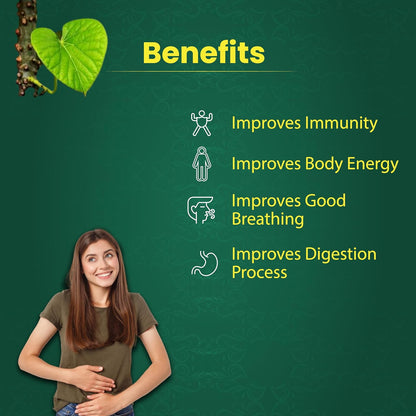 Giloy Capsules, Natural Giloy, Antioxidant Properties, Ayurvedic Supplement, Immunity Booster, Health and Wellness- 60 Capsules (Pack of 1)
