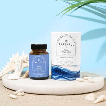 Earthful Marine Magnesium | Sourced from Ireland Sea Waters | For Restful Sleep, Stress Relief, Muscle Relaxation | 30 Capsules (30 Days Pack)