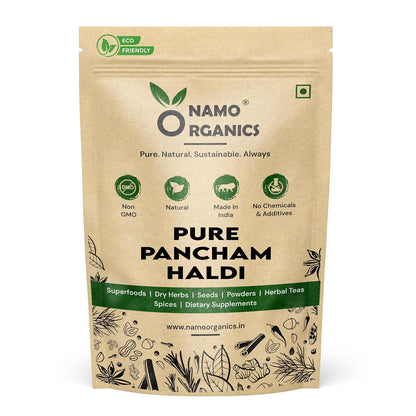 Namo Organics - Pancham Haldi 200g - Powder Ayurvedic Turmeric Blend with 5 Types of Turmeric Pure & Natural Haldi II The Original Pancham Haldi