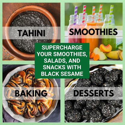 Bliss of Earth 100gm unhulled Black Sesame Seeds, Kaale Til, Fresh & Organic Fully Fiber Rich Great for Cooking & Baking