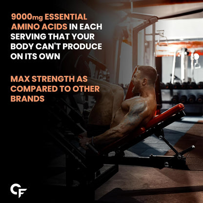 Carbamide Forte Eaa Supplement with Bcaa 5000Mg | Eaa intra workout Supplement for Men & Women with Hydration Blend & Vitamins â€“ Peach Iced Tea Flavour - 50 Servings - Powder 300G
