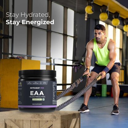 Nutrabay Pro Eaas With Electrolytes (Essential Amino Acids) - Lemon Lime, 250G, Powder, 1 Count, 25 Servings