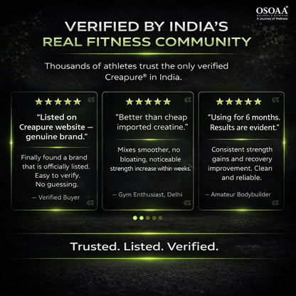 OSOAA 100% Creapure from Germany, Micronized Creatine Monohydrate Powder - 250g | 3g Creatine/Serving | Pre/Post Workout Supplement for Muscle Repair & Recovery | Supports Athletic Performance & Power