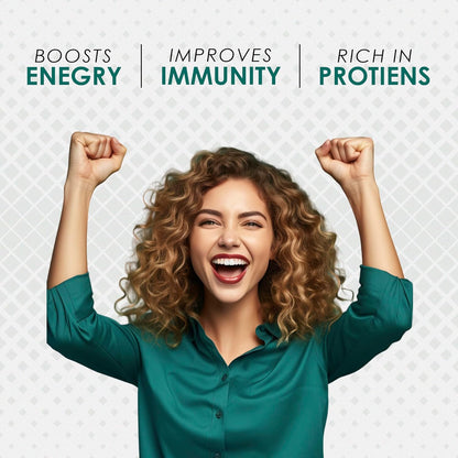 Ambrosial Spirulina Capsule High Strength 500 mg EACH Capsule | Certified Spirulina Tablets for Energy and Immunity | Richest Source of Protein (Pack of 1-60 Capsules)