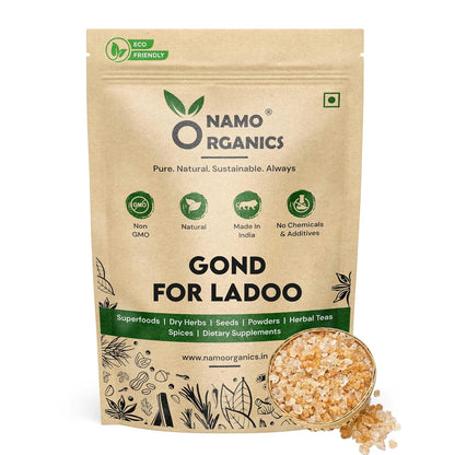 Namo Organics - 1kg Gond for Laddu - gm | Babul Gond for Ladoo | Kikar Edible gum | 100% Natural, No Preservatives