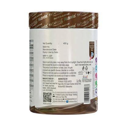 Nutrela Kids Protein Powder - 400g, Chocolate Flavour | Helps in Memory and Brain Development | Improve Muscle Mass, Bone and Teeth Strength