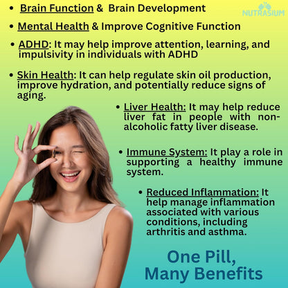 Nutrasium | Triple Strenght Omega-3 Fish Oil 2600 mg Per Serving | For Supports Heart, Brain, Eye, Joints, Skin, and Bone Health| 60 softgel Capsules.