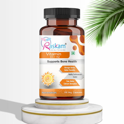 Vitamin D3 with K2-100 capsules- Supports Stronger Immunity & Bone & Heart Health | Healthy Heart For Men And Women