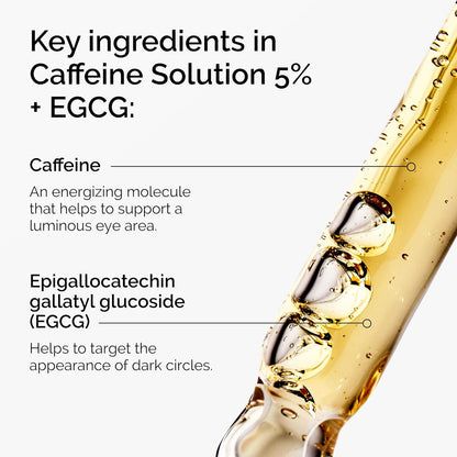 The Ordinary Caffeine Solution 5% + EGCG, Depuffing Eye Serum for Dark Circles and Tired Eyes, 30ml