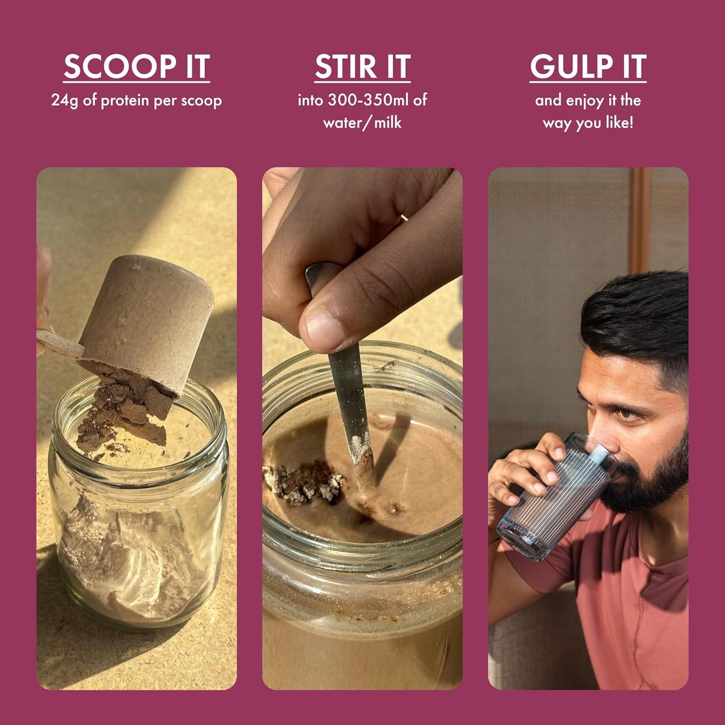 Cosmix No-Nonsense Plant Protein Pro | 24g Plant Protein/Serve | Mahabaleshwar Strawberry | Clean Vegan Yeast Protein | Gut-Friendly | Easy to Digest | All Essential Amino Acids | Made with Real Mahabaleshwar Strawberries | 500gm