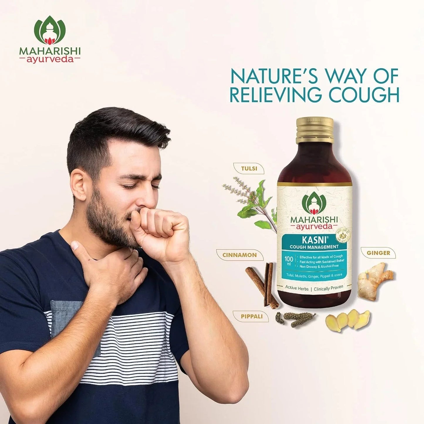 Maharishi Ayurveda Kasni Cough Syrup with Kanth Sudha | Ayurvedic Cough Syrup | For All Types Of Cough & Chronic Cough | Non-Drowsy | Non- Habit Forming| Non-alcoholic