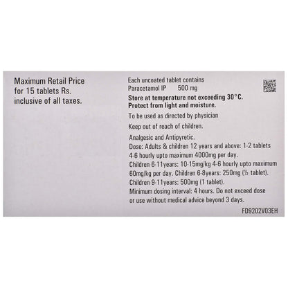 Calpol 500 - Strip of 15 Tablets