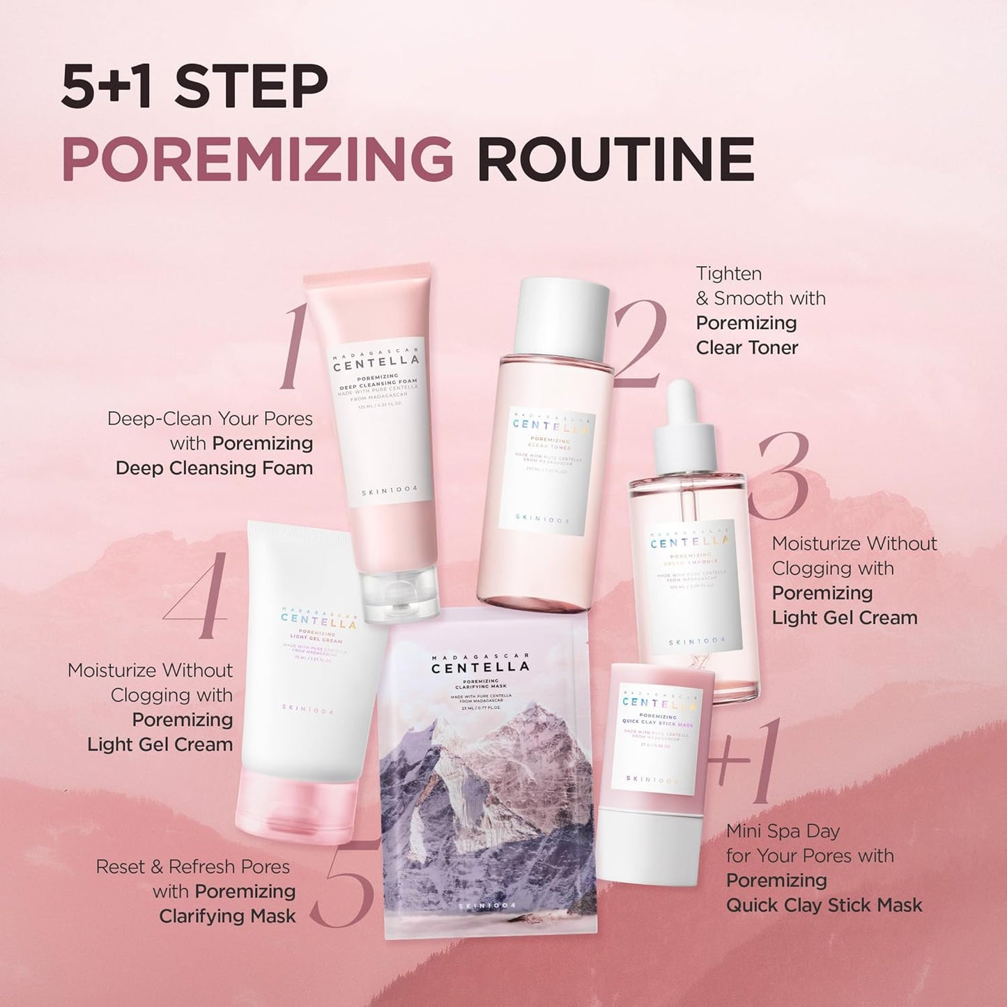 SKIN1004 Centella Poremizing Light Gel Cream | Lightweight Cooling & Hydrating Gel with Niacinamide for Oily & Combination Skin, 75ml