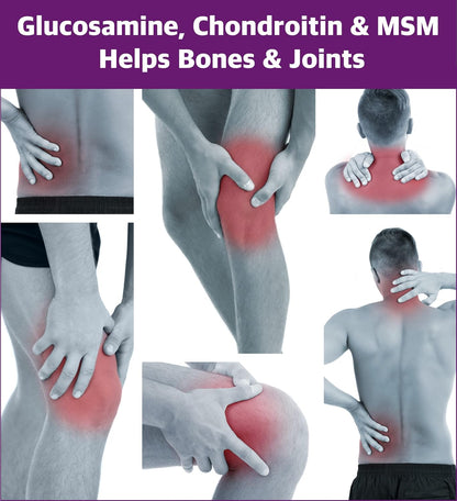 HealthyHey Nutrition Glucosamine Chondroitin and MSM for Cartilage; Joint and Bone, 90 Capsules