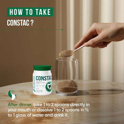 Healing Hands Constac for Relief in Mild Constipation, Acidity and Gas, Plant Based Natural Constipation Solution, Clinically Proven, Herbal â€“ 100gm (Granules)