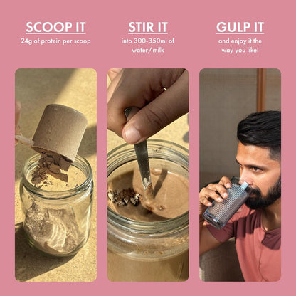 Cosmix No-Nonsense Plant Protein | 23 Protein/Serve, 500g Pouch | Mahabaleshwar Strawberry | Plant Based Protein, Pea & Rice Isolate | Clean, Easy to Digest | All Essential Amino Acids