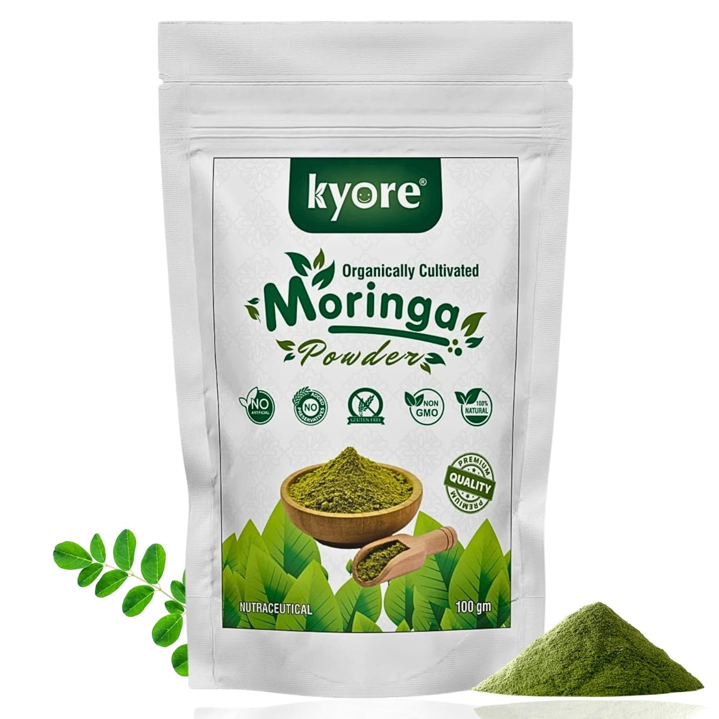 Nutritions Moringa Powder for Weight Loss - 100 Gm | Drumstick Leaf Powder | Natural Multi-vitamin | Anti-Oxidant | Good for Hair & Skin | Pack of 1
