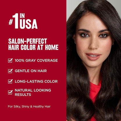 Revlon Color Silk Hair Color (3D Color Gel Technology) with Keratin, Dark Brown 3N (40 ML+40 ML +11.8 ML)