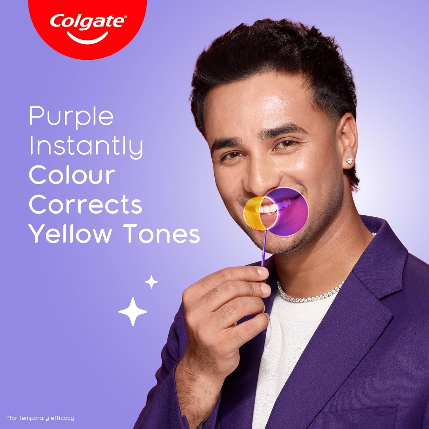 Colgate Visible White Purple Toothpaste for Teeth Whitening, Colgate Toothpaste with Fluoride, Tooth Paste Helps Remove Surface Stains, Whitens Yellow Teeth, Enamel-Safe for Daily Use Paste (75g)