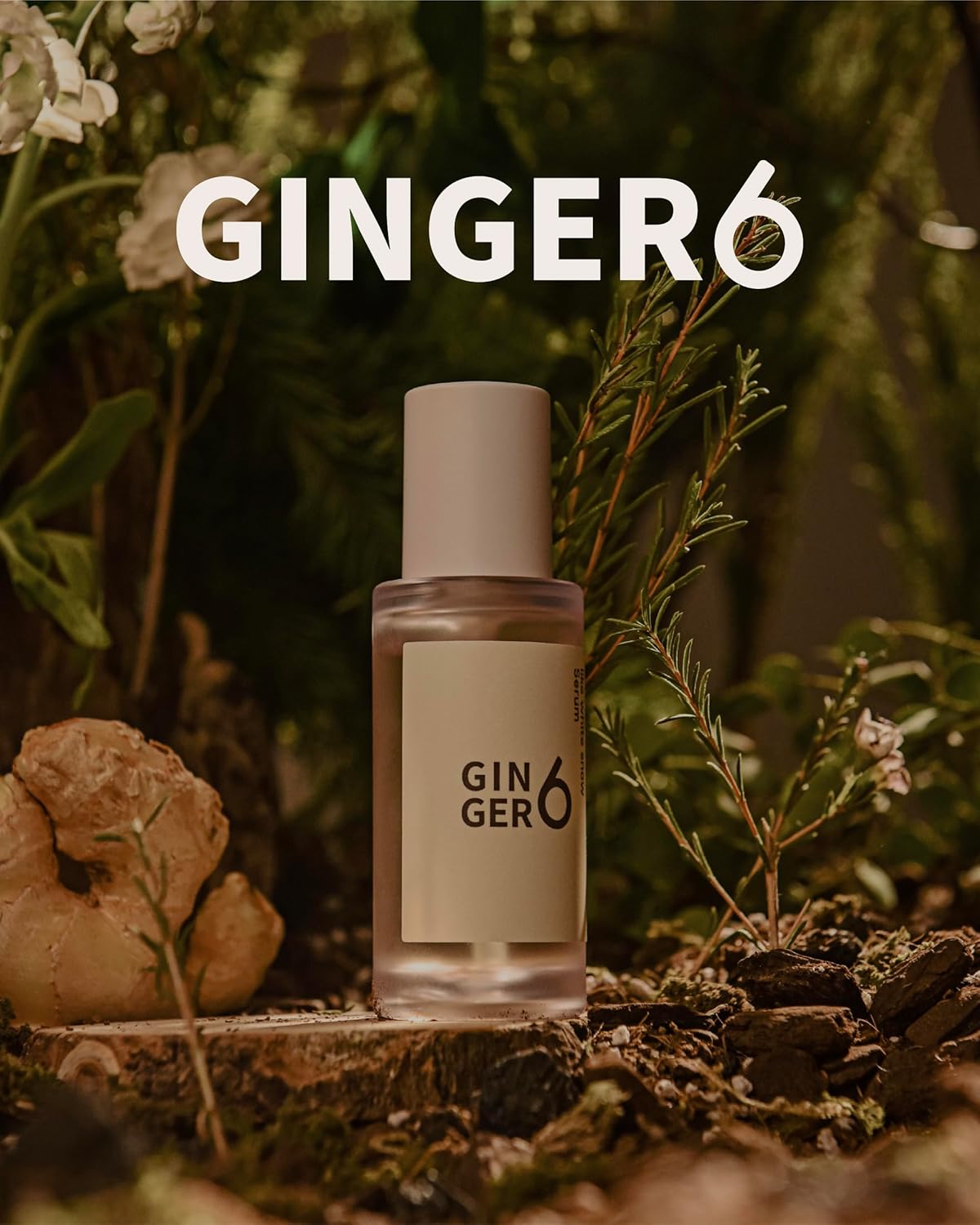 GINGER6 White Snow Brightening Face Serum 30ml | 70% Ginger Water | Anti-Aging Korean Skincare | Hyaluronic Acid, Niacinamide & Peptides | Firming, Hydration & Pigmentation Care | Vegan & Cruelty-Free