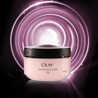 Olay Moisturizing Cream |Nourishing and moisturizing ingredients |All day moisture, Improves skin softness and smoothness |Suitable for Normal, Dry, Oily & Combination skin |50 gm