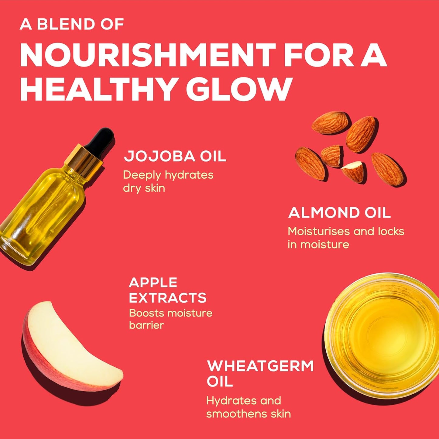 Joy Skin Fruits Moisturizer for Dry Skin (200ml), Cold Cream for Winters, With Apple, Jojoba & Almond Oil | Quick Absorbing & Non Sticky Moisturizer for Face, Hands & Body | For Healthy, Soft & Glowing Skin