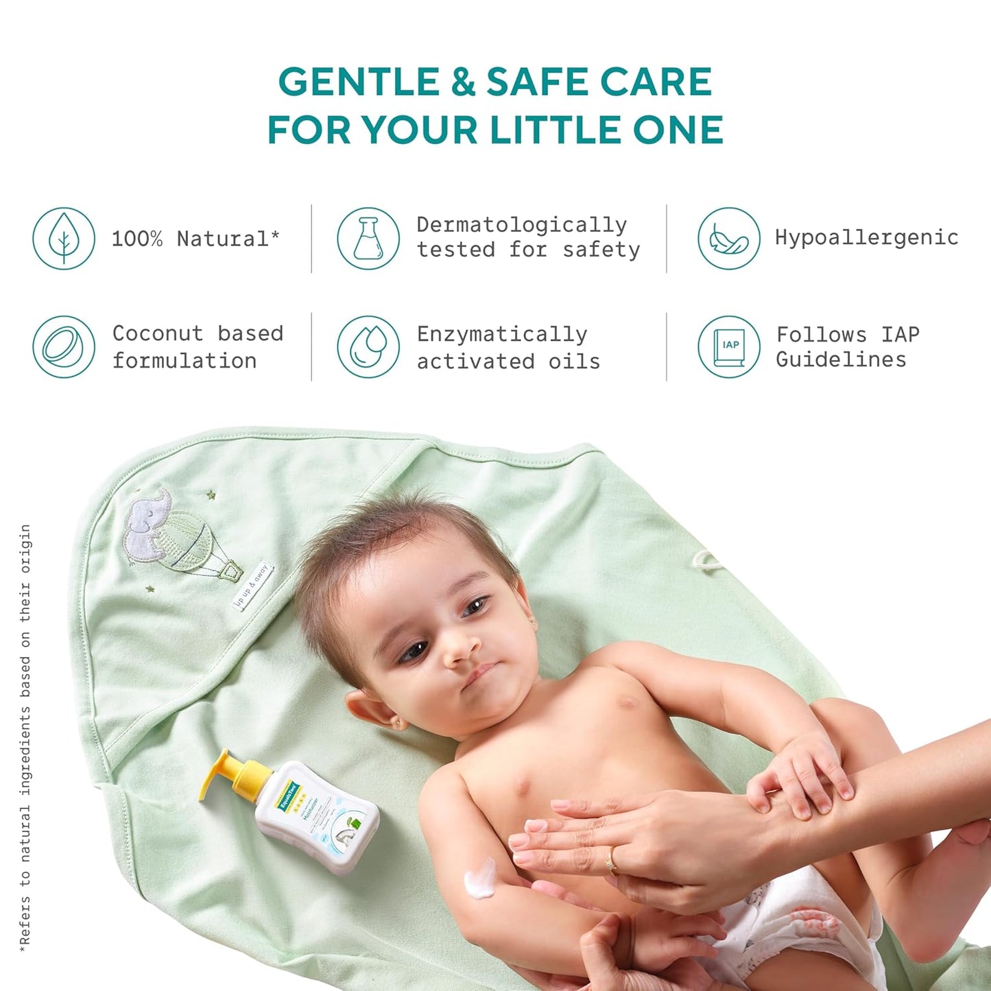 EQUALSTWO by Zydus Baby Moisturizer, 100ml, 100% Natural Coconut based Daily Baby Skin Care Body Lotion for Nourishing Skin, All Skin Types, PH 5.5, Dermatalogically Tested, No Parabens No Sulphates, (Pack 1)