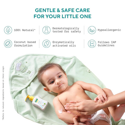 EQUALSTWO by Zydus Baby Moisturizer, 100ml, 100% Natural Coconut based Daily Baby Skin Care Body Lotion for Nourishing Skin, All Skin Types, PH 5.5, Dermatalogically Tested, No Parabens No Sulphates, (Pack 1)