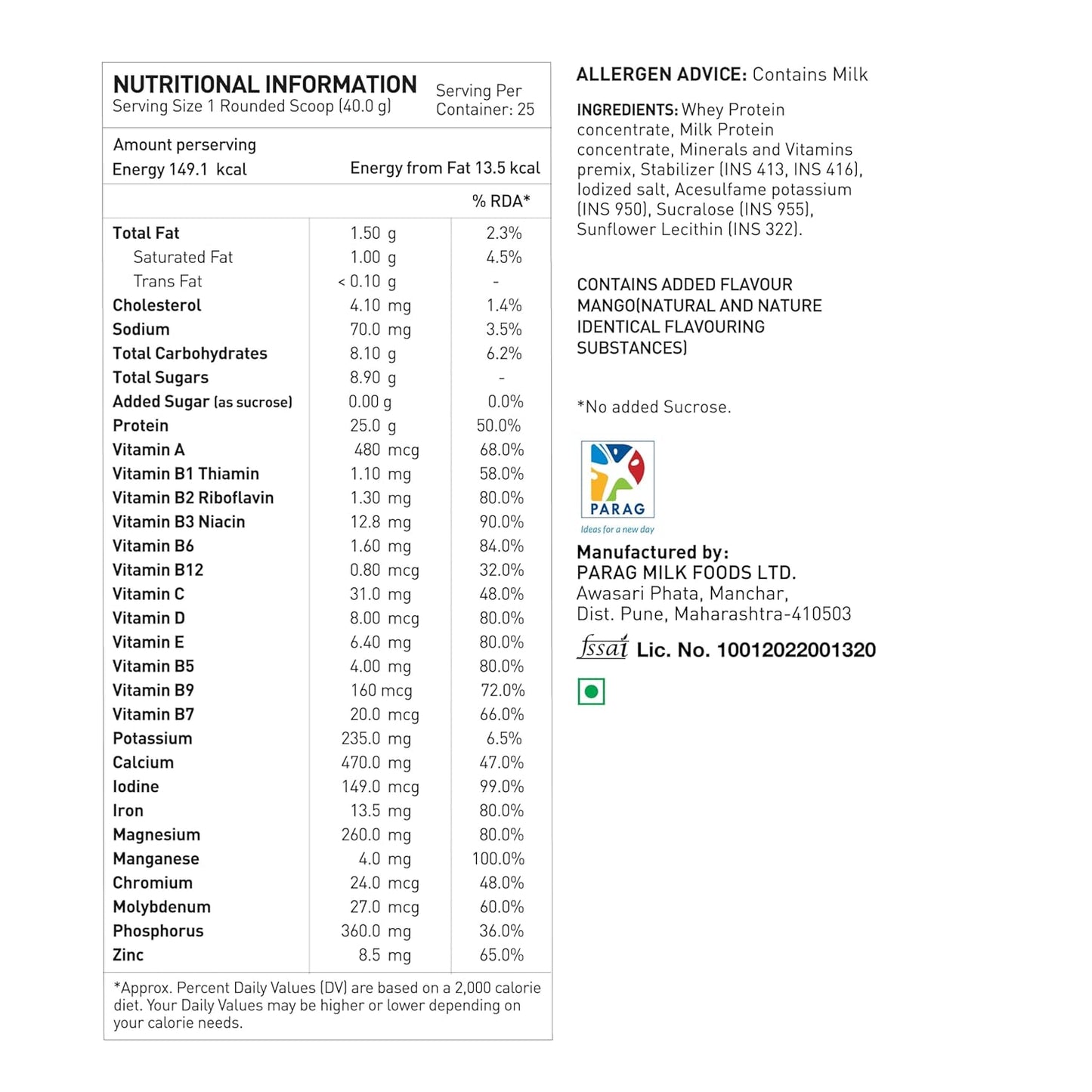 avvatar ALPHA WHEY PROTEIN | 1Kg | Mango Rush Flavour | 25g Protein | 25 Servings