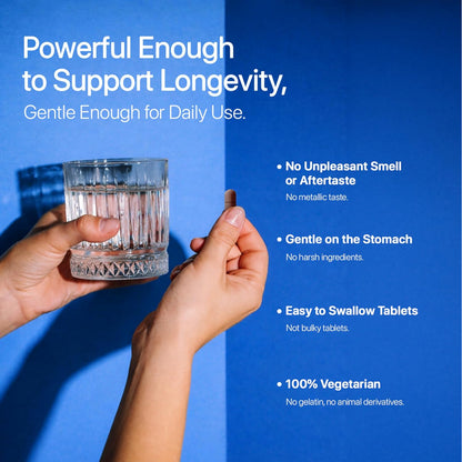 Decode Age Healthy Ageing Supplement | 10-in-1 longevity formula with NMN, Hyaluronic Acid, CoQ10 for NAD+ Boost, Healthy Skin & Heart Health| For Energy & Overall Health | One Month Supply | Decode Age LongeVit