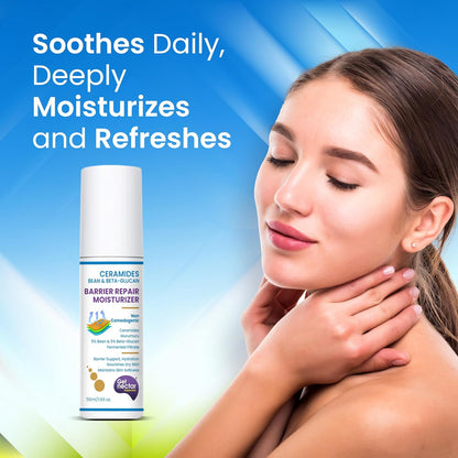 Get Nectar Happiness Barrier Repair Ceramides Moisturizer with Bean-Beta-Glucan Fermented Filtrate & Murumuru for Intense Moisturizing and Skin Strengthening 50ML