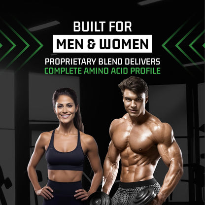 Plantigo Clean Protein Powder Men & Women | 24g Plant Protein, 4.4g BCAA, 2g Leucine, 4g Fiber | No Sugar, No Dairy, No Preservatives | 4x Fast Digest, Stress & Muscle Recovery | Swiss Chocolate 500g