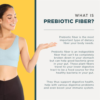 Wellbeing Nutrition Daily Fiber Powder | Weight Management, Manages Sugar Control, Bloating, Constipation & Acidity Relief | Organic Prebiotic Digestive Fiber Supplement | 30 Servings