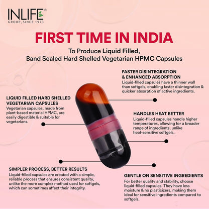 INLIFE Astaxanthin 4 mg Supplement AstaZine | Natural Antioxidant Supplement with Vitamin A, D3 & E â€“ High Absorption Formula â€“ 30 Liquid Filled Vegetarian Capsules