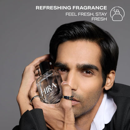 HIRA Oak and Smoke Perfume for Men 50ml | 12 Hours Long Lasting Eau De Parfum Premium Luxury Smell | Best Men Perfume with Earthy, Fresh & Citrus Scent | Bold Night-Out & Date Night Fragrance | Gifts for Men, boyfriend