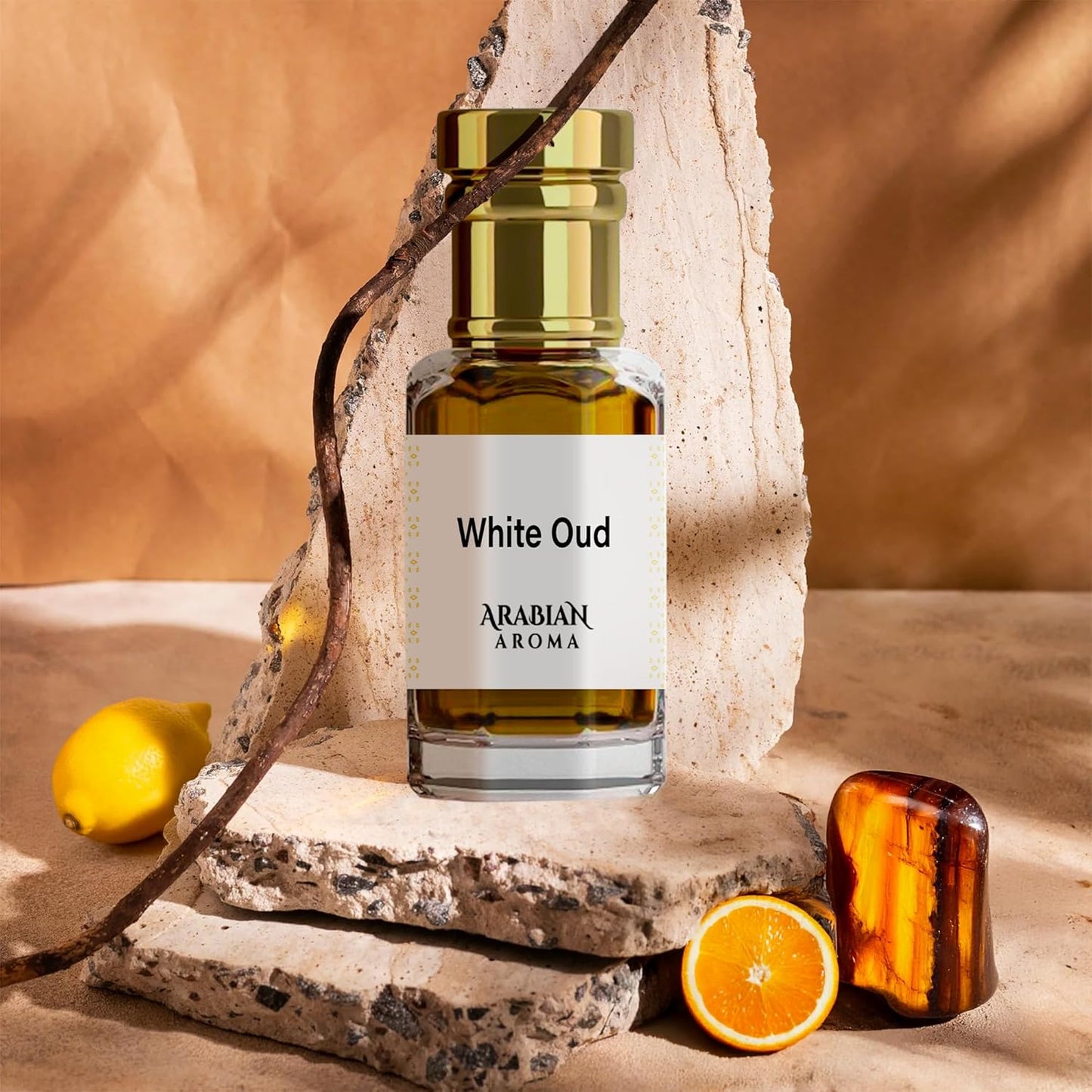 Arabian Aroma White Oud Attar | Citrus & Floral Fragrance with Amber & Musk | Long-Lasting Alcohol-Free | Oil-Based Sandalwood Attar | Itra Perfume for Men & Women | 100% Perfume for Men & Women (6ml)