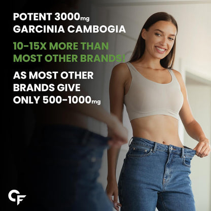 Carbamide Forte Garcinia Cambogia 3000mg 60% HCA & 6mg Piperine Per Serving | Weight Loss Supplement- 120 Veg Tablets