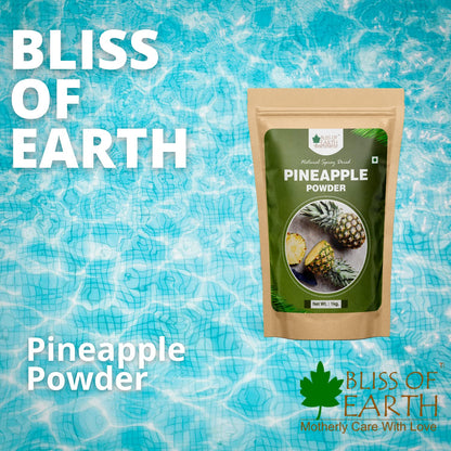 Bliss of Earth Pineapple Powder Natural Spray Dried Great for Juices, Jams, Cake, Ice Cream, & Energy Drinks (pineapple, 200)