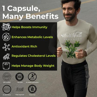 HEALTH VEDA ORGANICS PRIVATE LIMITED Plant Based Spirulina, 2000 mg | 120 Veg Capsules I Supports Weight Management & Boosts Immunity | For both Men & Women