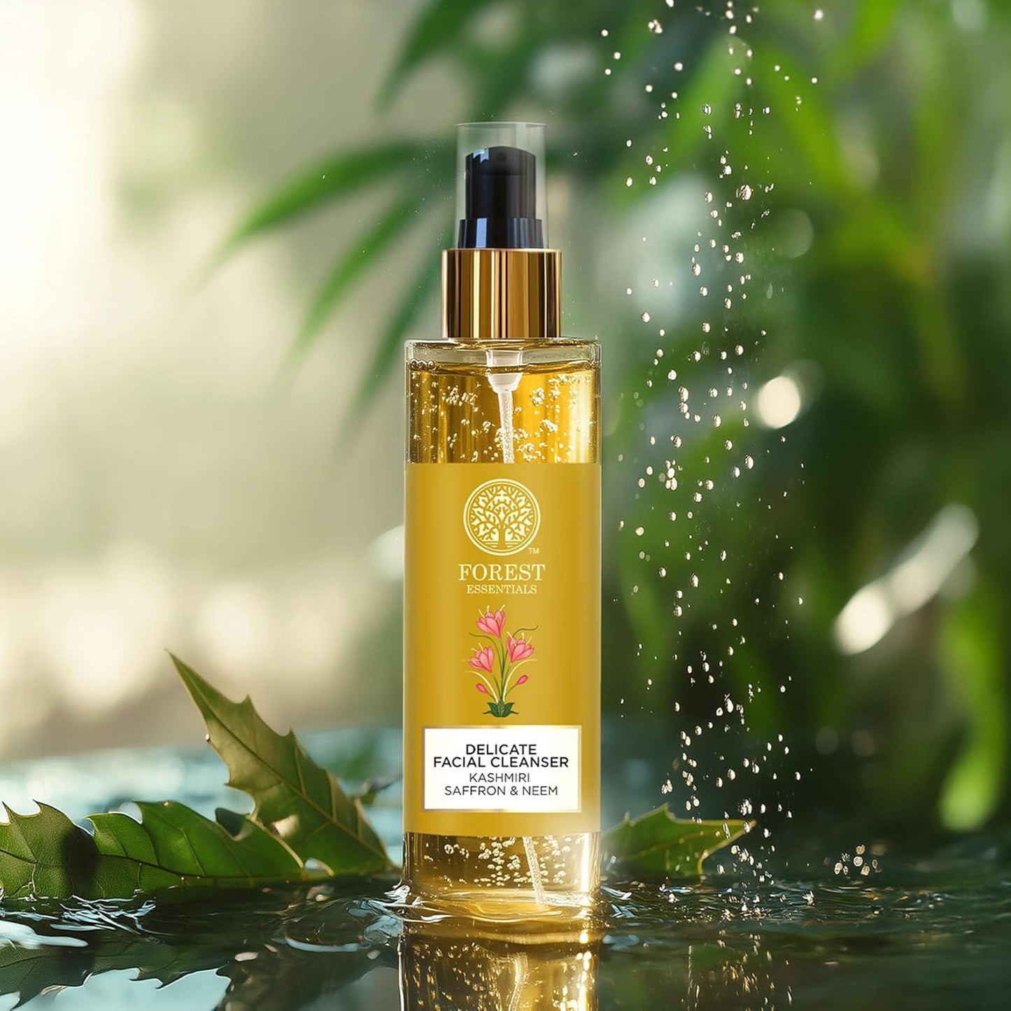 Forest Essentials Ayurvedic Purifying Face Wash with Saffron & Neem | For Normal to Oily Skin | Sulphate Free